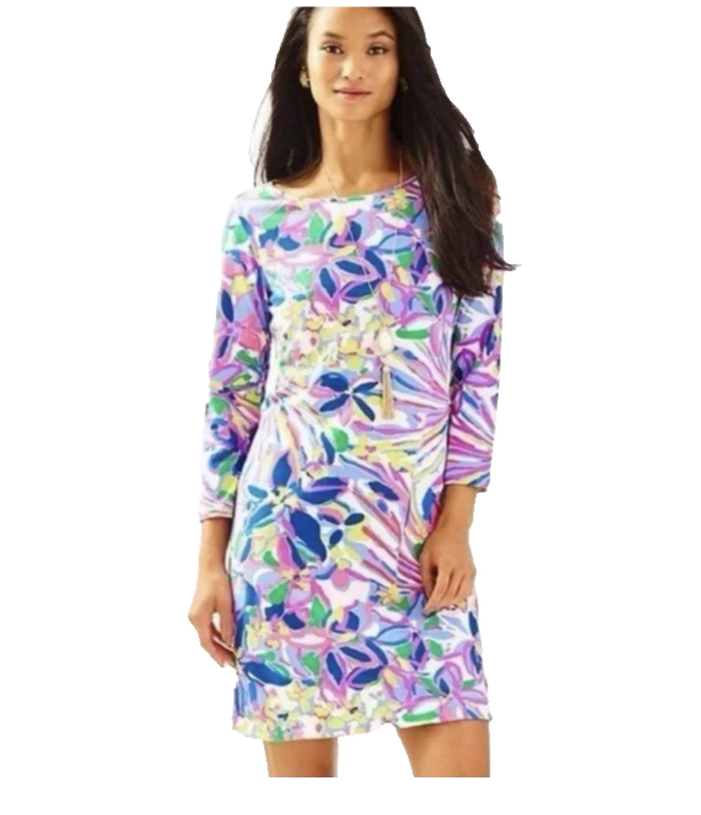 LILLY PULITZER Marlowe Dress in Havin a Blast Womens Large Pima Cotton Pullover